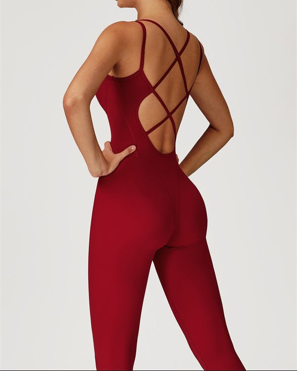 Cross Back Sculpting JumpsuitVOLTRA FIT