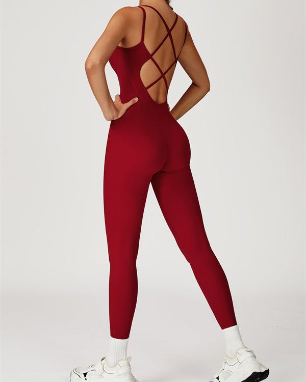 Cross Back Sculpting JumpsuitVOLTRA FIT