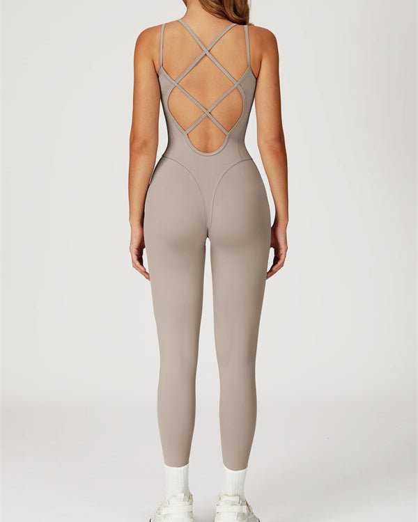 Cross Back Sculpting JumpsuitVOLTRA FIT