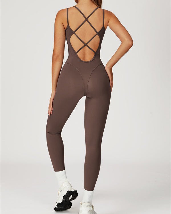 Cross Back Sculpting JumpsuitVOLTRA FIT
