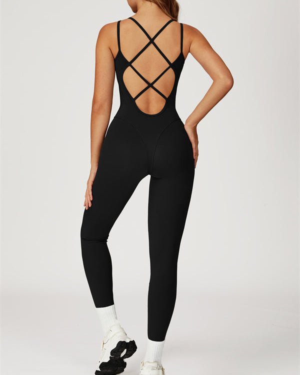 Cross Back Sculpting JumpsuitVOLTRA FIT