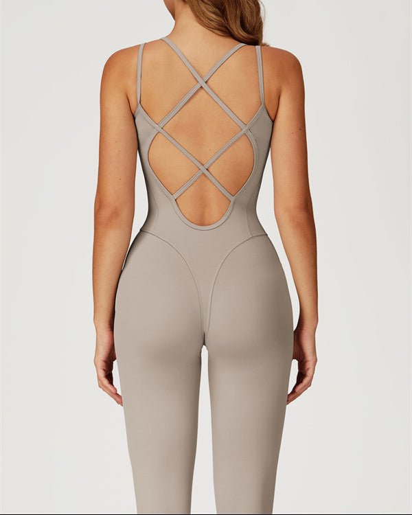 Cross Back Sculpting JumpsuitVOLTRA FIT