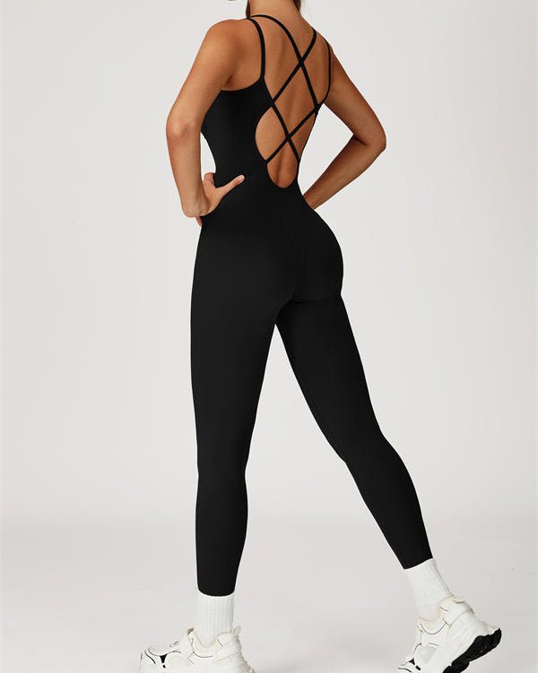 Cross Back Sculpting JumpsuitVOLTRA FIT