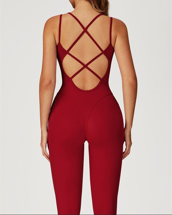Cross Back Sculpting JumpsuitVOLTRA FIT
