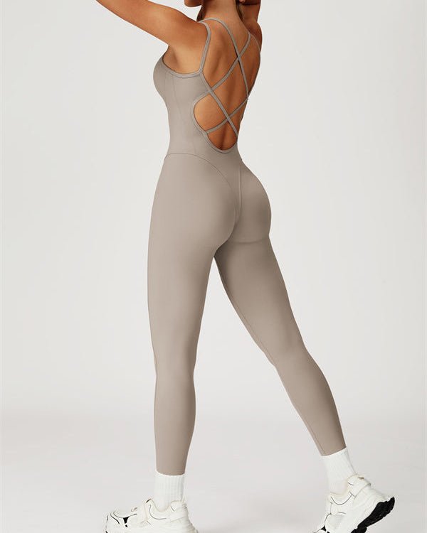 Cross Back Sculpting JumpsuitVOLTRA FIT