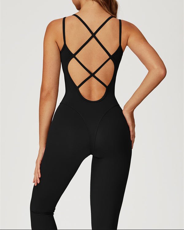 Cross Back Sculpting JumpsuitVOLTRA FIT