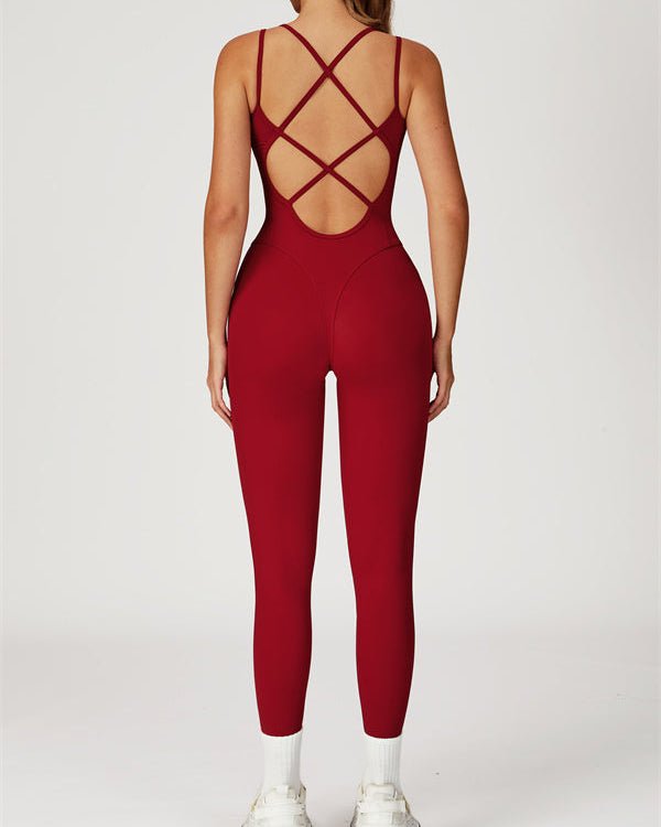 Cross Back Sculpting JumpsuitVOLTRA FIT