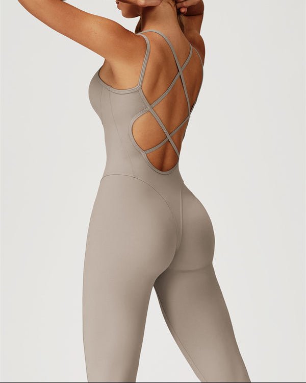 Cross Back Sculpting JumpsuitVOLTRA FIT