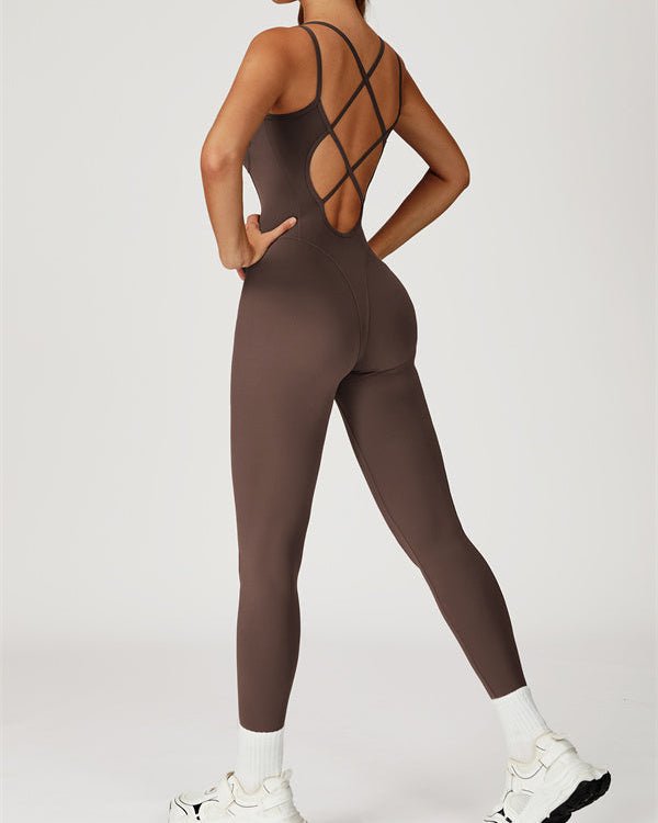 Cross Back Sculpting JumpsuitVOLTRA FIT