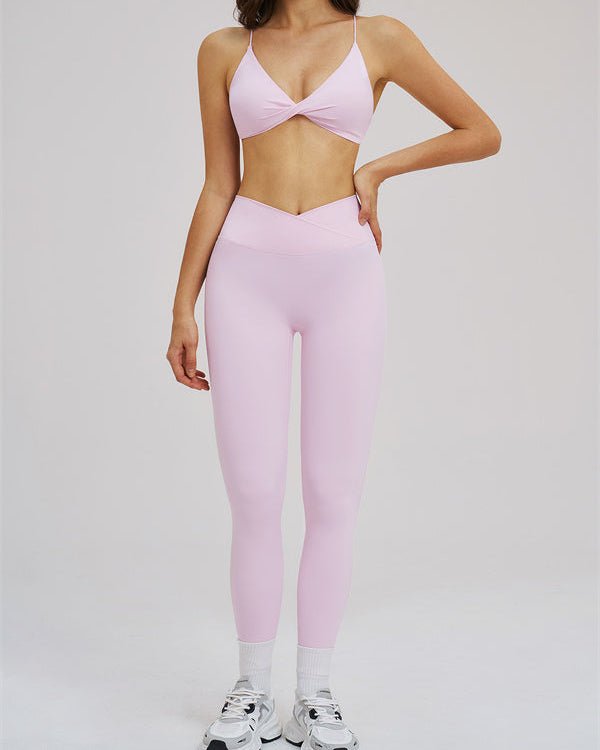Cross Waist Sports Bra & Leggings SetVOLTRA FIT