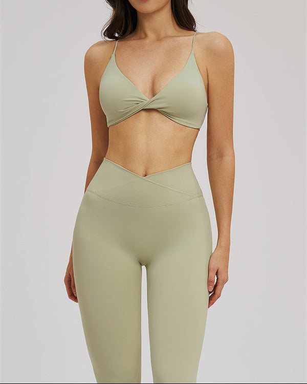 Cross Waist Sports Bra & Leggings SetVOLTRA FIT