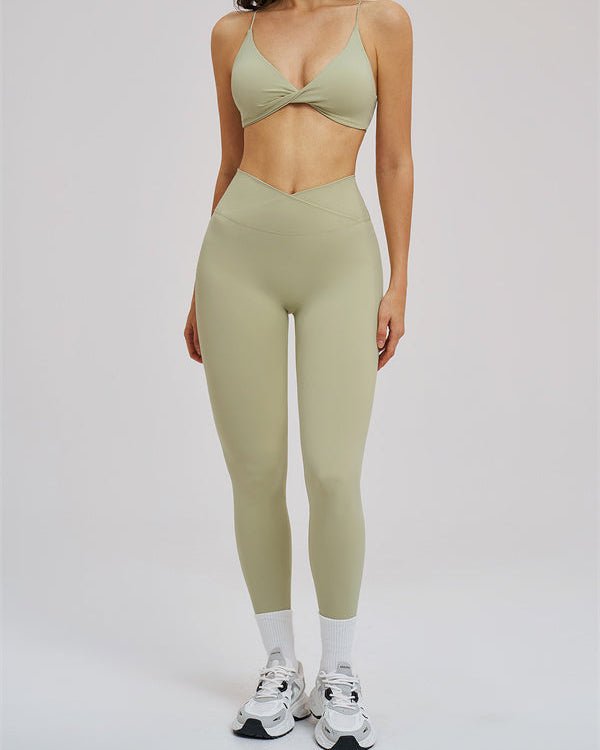 Cross Waist Sports Bra & Leggings SetVOLTRA FIT
