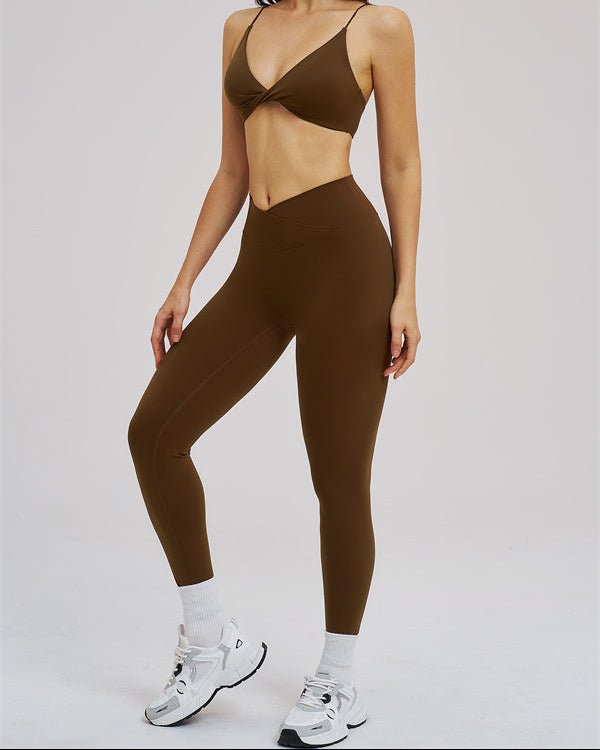 Cross Waist Sports Bra & Leggings SetVOLTRA FIT