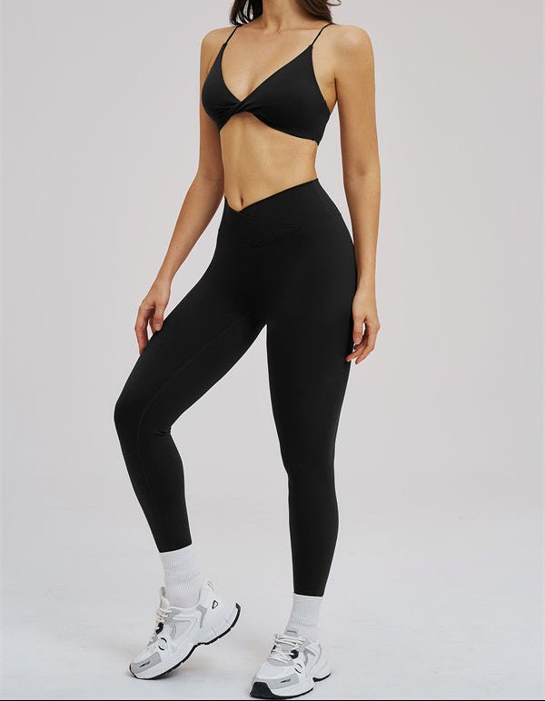 Cross Waist Sports Bra & Leggings SetVOLTRA FIT