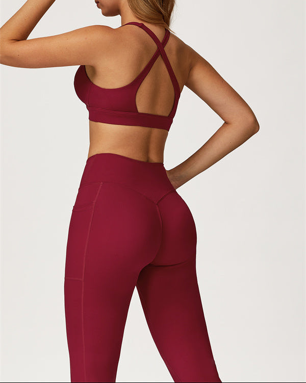 The Glacier Sports Bra Flared Leggings 2-Piece Set