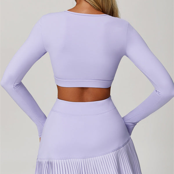 The Lavish Long Sleeve Cut-out Crop Top