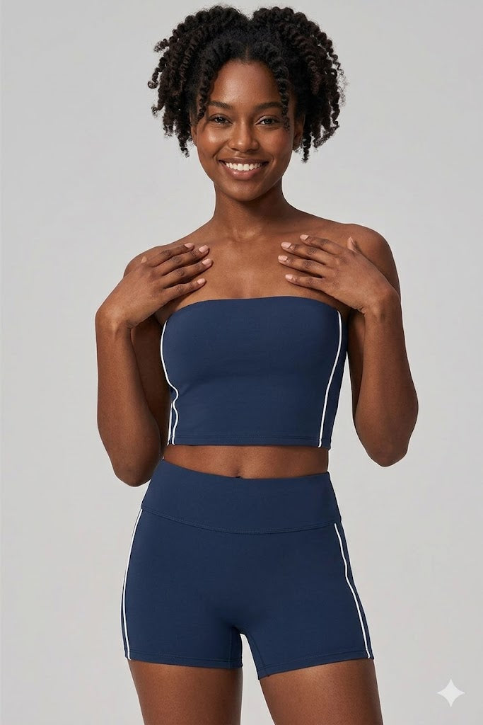 Tube Top Shorts Set