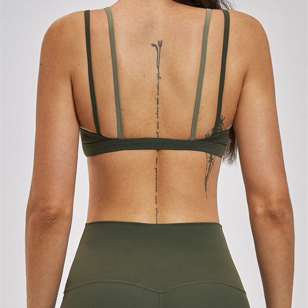 The Seraphine Layered V Sports Bra Skirt 2-Piece Set