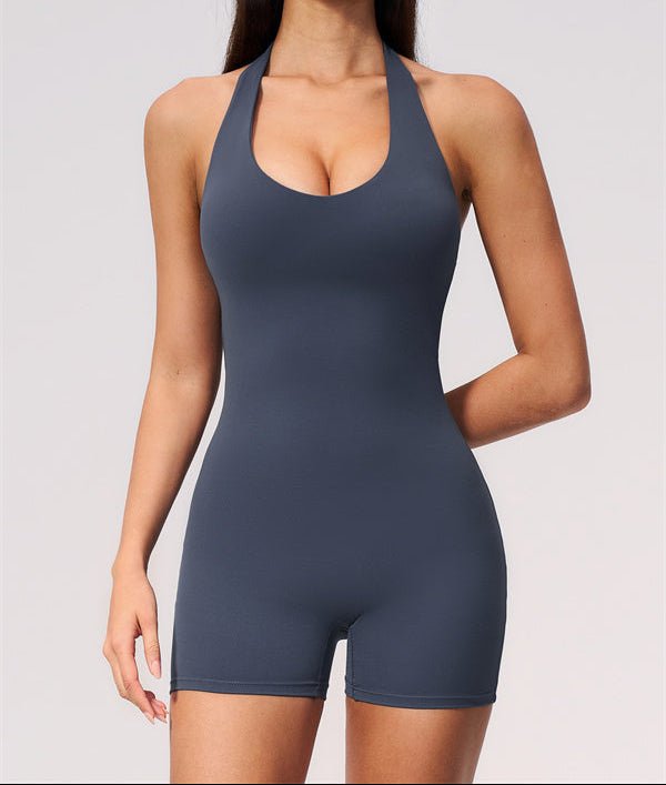 Deep V Halter Open Back RompeVOLTRA FIT