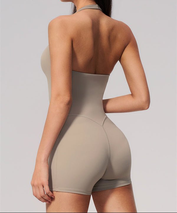 Deep V Halter Open Back RompeVOLTRA FIT