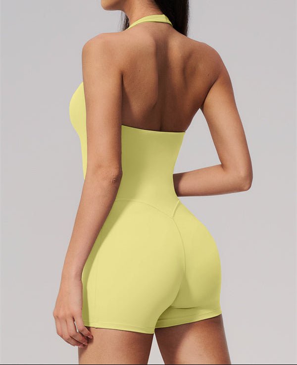 Deep V Halter Open Back RompeVOLTRA FIT