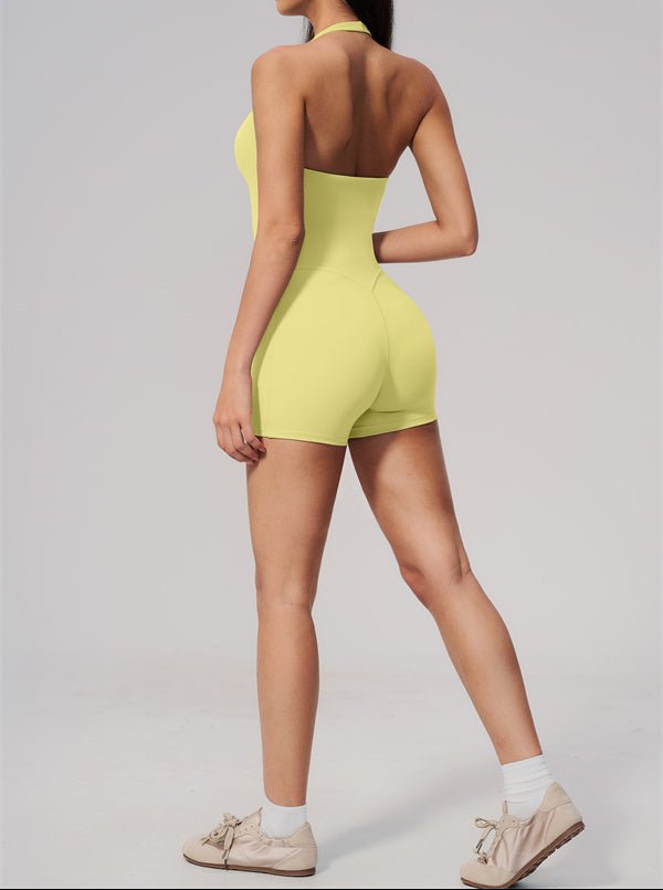 Deep V Halter Open Back RompeVOLTRA FIT