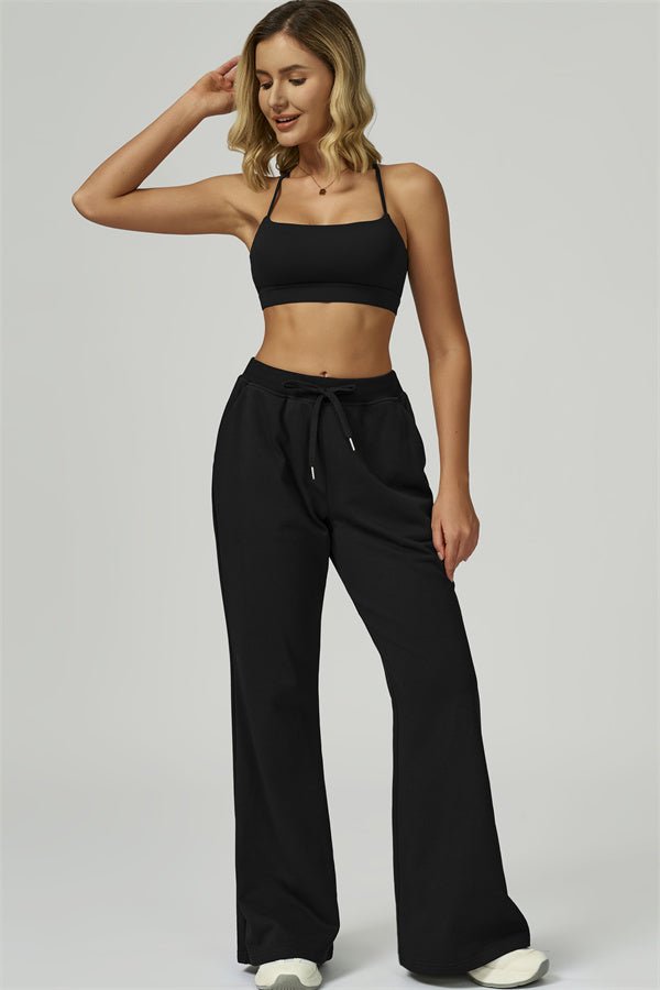 Drawstring Wide Leg PantsVOLTRA FIT