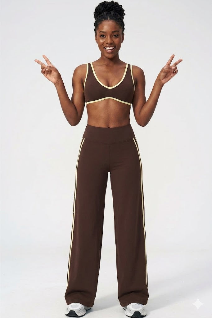 Sports Bra & Flare Pants Set