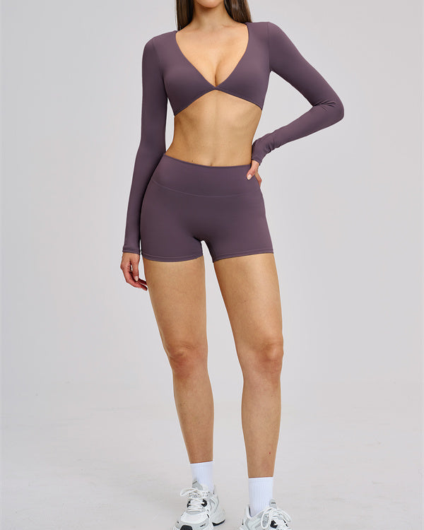 The Zestful Long Sleeve Crop Top