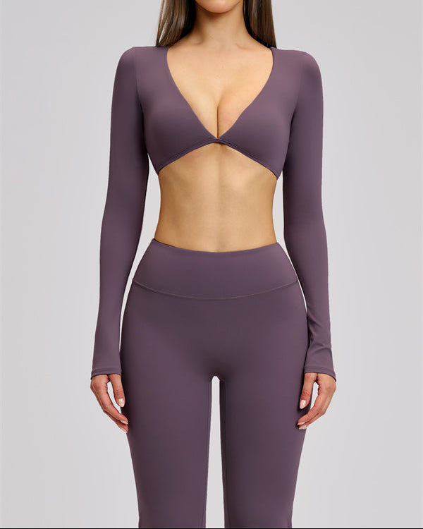 The Zestful Long Sleeve Crop Top