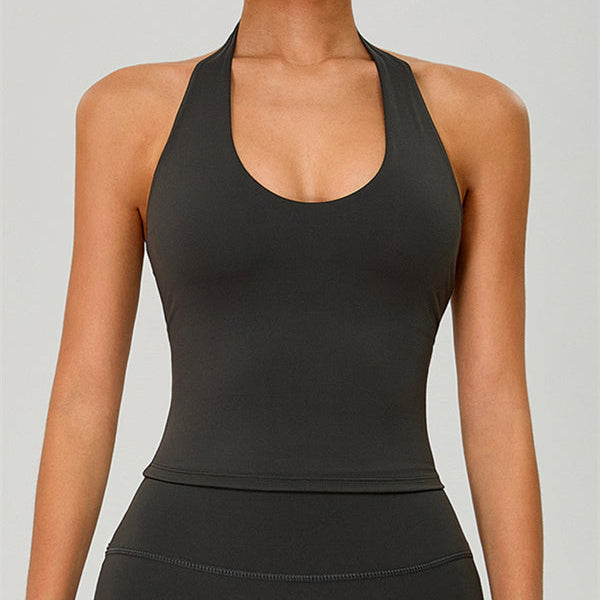 The Solid Halter Tank Top