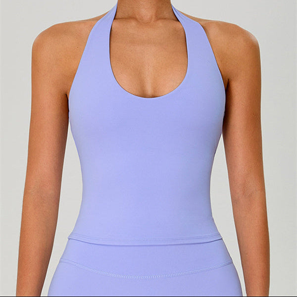 The Solid Halter Tank Top