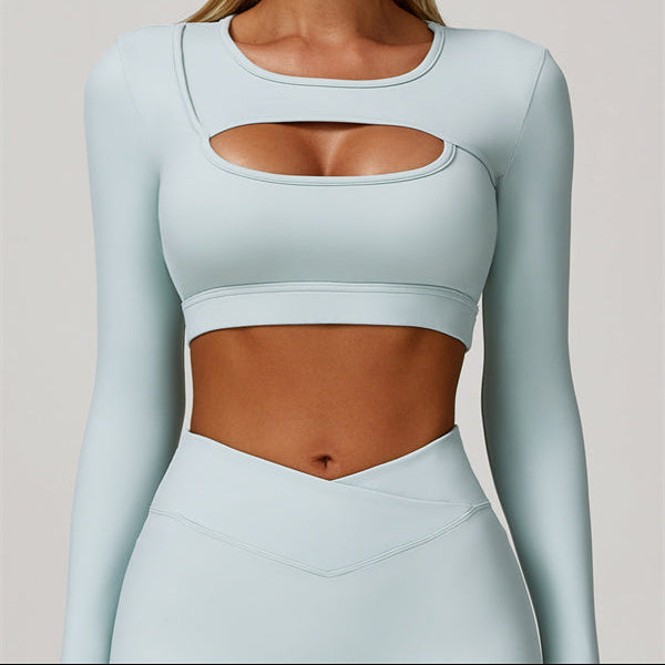 The Lavish Long Sleeve Cut-out Crop Top