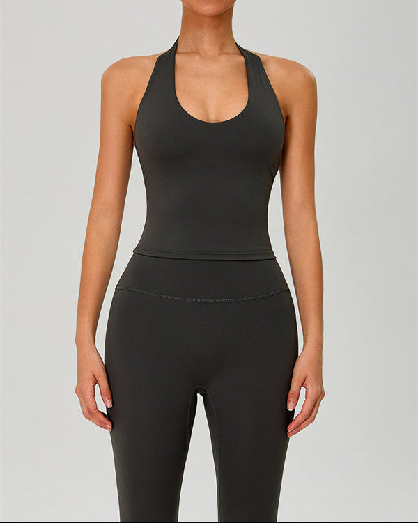 The Solid Halter Tank Top