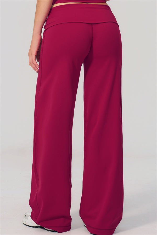 Fold Over Straight Leg PantsVOLTRA FIT