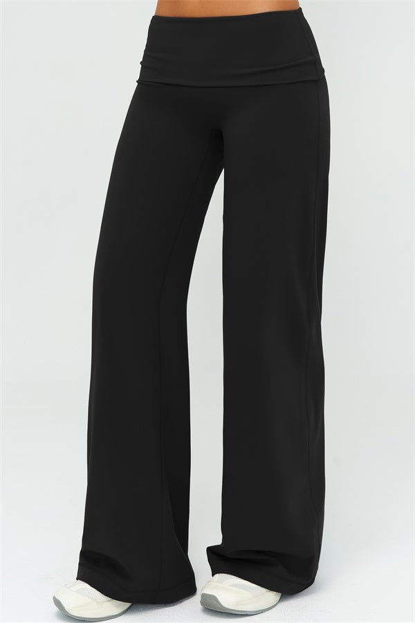 Fold Over Straight Leg PantsVOLTRA FIT