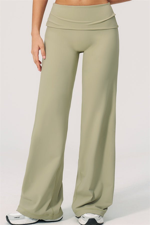 Fold Over Straight Leg PantsVOLTRA FIT