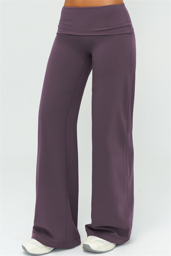 Fold Over Straight Leg PantsVOLTRA FIT