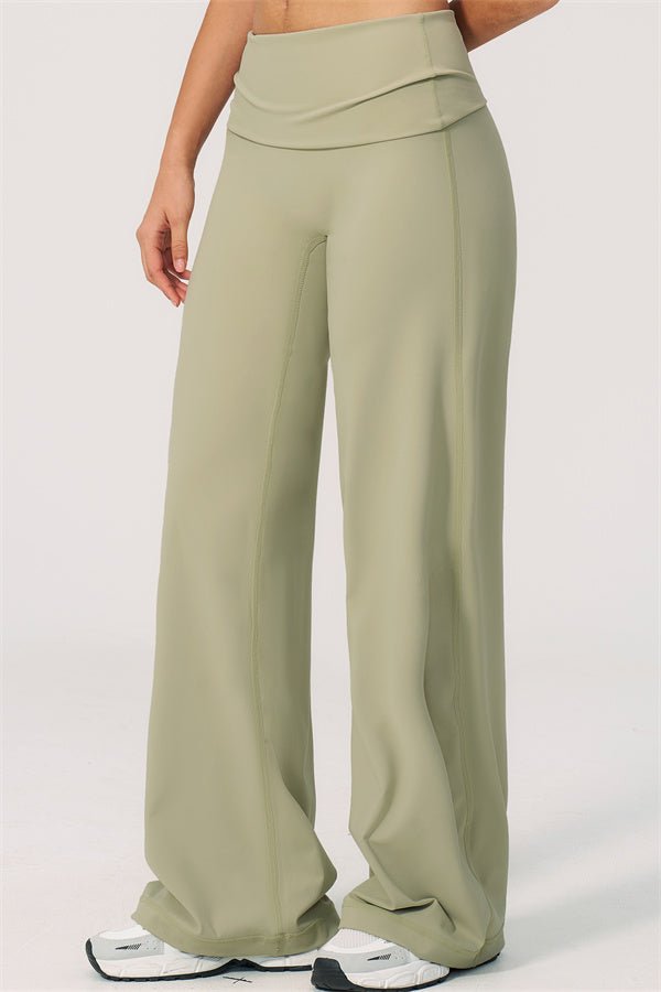 Fold Over Straight Leg PantsVOLTRA FIT
