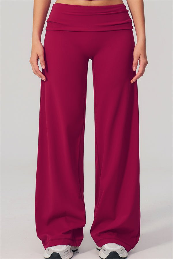 Fold Over Straight Leg PantsVOLTRA FIT