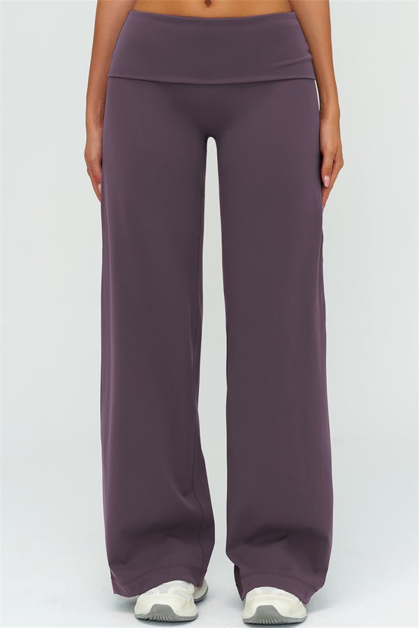 Fold Over Straight Leg PantsVOLTRA FIT