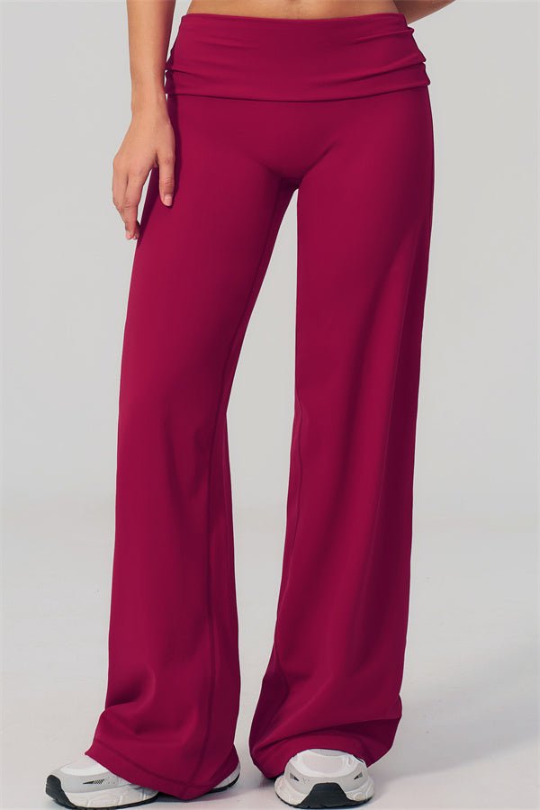 Fold Over Straight Leg PantsVOLTRA FIT