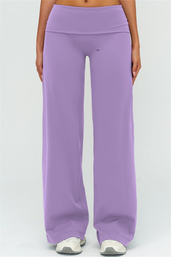 Fold Over Straight Leg PantsVOLTRA FIT