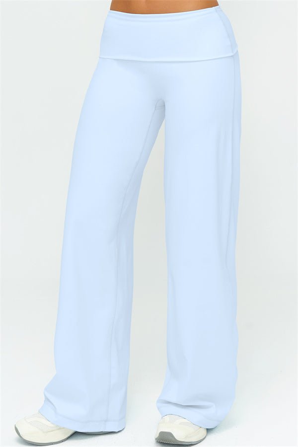 Fold Over Straight Leg PantsVOLTRA FIT