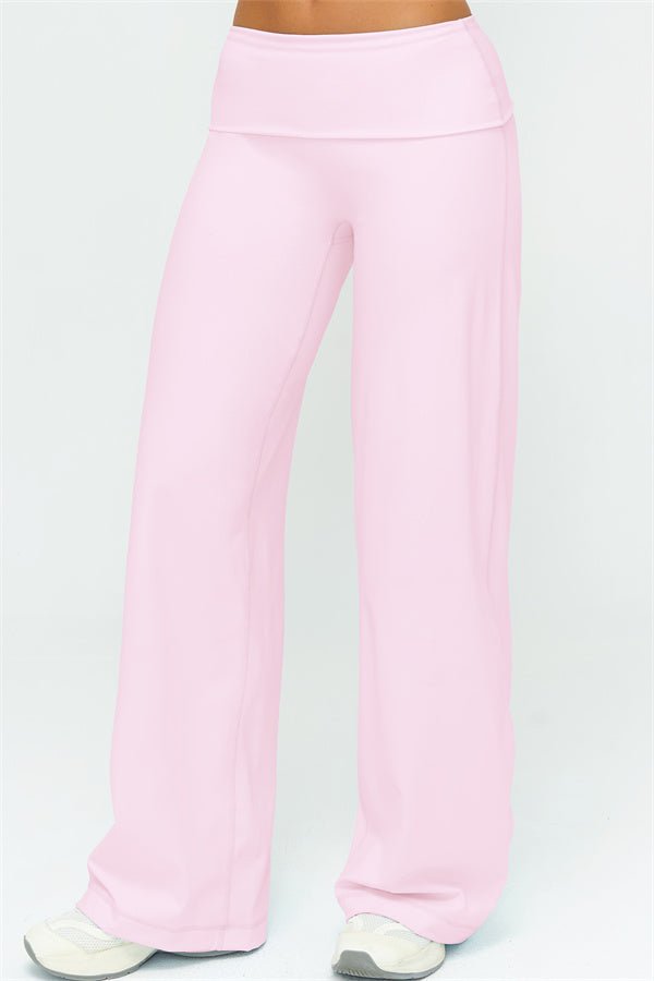 Fold Over Straight Leg PantsVOLTRA FIT
