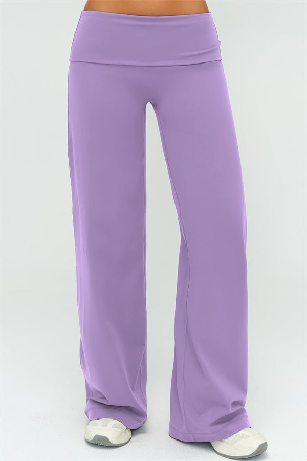 Fold Over Straight Leg PantsVOLTRA FIT