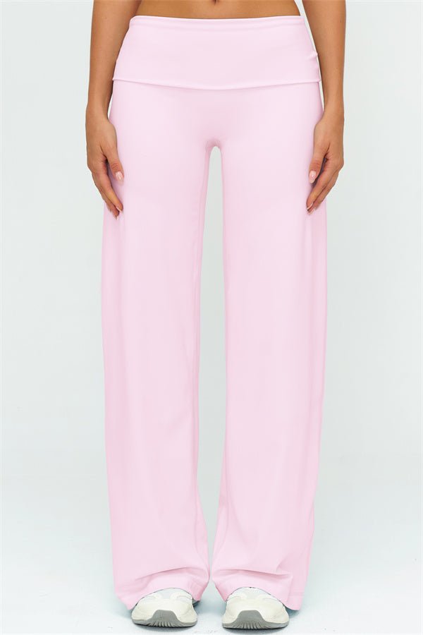 Fold Over Straight Leg PantsVOLTRA FIT