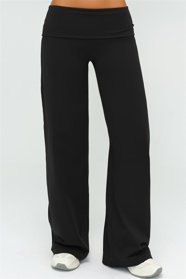 Fold Over Straight Leg PantsVOLTRA FIT