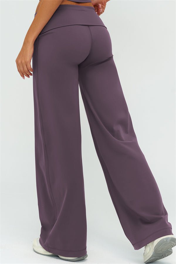 Fold Over Straight Leg PantsVOLTRA FIT