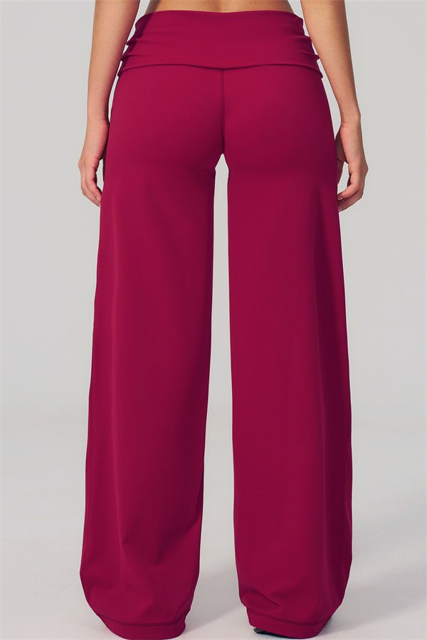 Fold Over Straight Leg PantsVOLTRA FIT